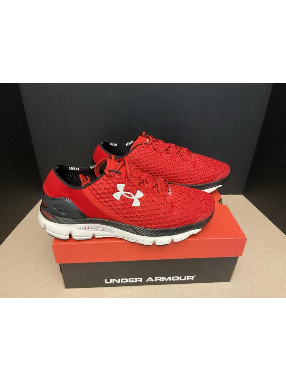 New! Mens Under Armour Speedform Gemini Charged Red Running Shoes. Size 11.